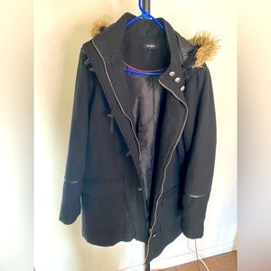 Black coat w/ detachable hood